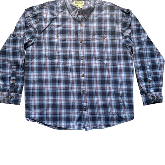 Duluth Trading Co Blue and Gray Casual Button Down Shirt - Picture 1 of 6